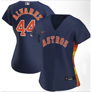 Women's Nike Houston Astros #44 Yordan Alvarez Navy Blue 2021 Baseball Jersey