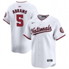 Men Washington Nationals #5 CJ Abrams White 2024 Home Limited Stitched Baseball Jersey