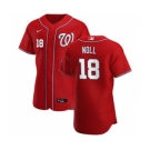 Men's Nike Washington Nationals #18 Jake Noll Red Alternate 2020 Authentic Player Baseball Jersey