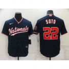 Men's Nike Washington Nationals #22 Juan Soto Navy Blue Alternate Jersey