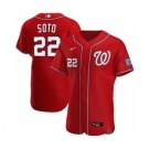 Men's Nike Washington Nationals #22 Juan Soto Red Alternate 2020 Authentic Player Baseball Jersey