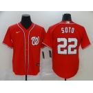 Men's Nike Washington Nationals # #22 Juan Soto Red Cool Base Home Stitched Baseball Jersey