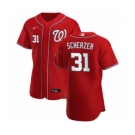 Men's Nike Washington Nationals #31 Max Scherzer Red Alternate 2020 Authentic Player Baseball Jersey