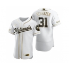 Men's Nike Washington Nationals #31 Max Scherzer White 2020 Authentic Golden Edition Baseball Jersey