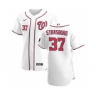 Men's Nike Washington Nationals #37 Stephen Strasburg White Home 2020 Authentic Player Baseball Jersey