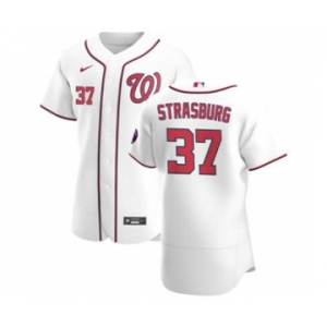 Men's Nike Washington Nationals #37 Stephen Strasburg White Home 2020 Authentic Player Baseball Jersey