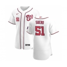 Men's Nike Washington Nationals #51 Wander Suero White Home 2020 Authentic Player Baseball Jersey