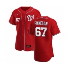 Men's Nike Washington Nationals #67 Kyle Finnegan Red Alternate 2020 Authentic Player Baseball Jersey