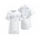 Men's Nike Washington Nationals #7 Ivan Rodriguez Platinum Baseball MVP Limited Player Edition Jersey