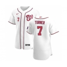 Men's Nike Washington Nationals #7 Trea Turner White Home 2020 Authentic Player Baseball Jersey