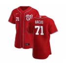 Men's Nike Washington Nationals #71 Dakota Bacus Red Alternate 2020 Authentic Player Baseball Jersey