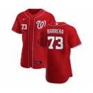 Men's Nike Washington Nationals #73 Tres Barrera Red Alternate 2020 Authentic Player Baseball Jersey