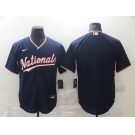 Men's Nike Washington Nationals Blank Dark blue Cool Base Home Stitched Baseball Jersey