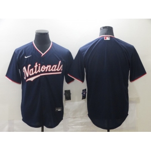 Men's Nike Washington Nationals Blank Dark blue Cool Base Home Stitched Baseball Jersey