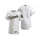 Men's Nike Washington Nationals Blank White 2020 Authentic Golden Edition Baseball Jersey