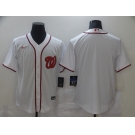 Men's Nike Washington Nationals Blank White Cool Base Home Stitched Baseball Jersey