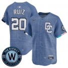 Men's Washington Nationals #20 Keibert Ruiz Blue 2025 City Connect Limited Stitched Baseball Jersey