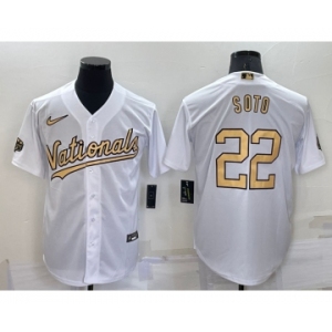 Men's Washington Nationals #22 Juan Soto White 2022 All Star Stitched Cool Base Nike Jersey