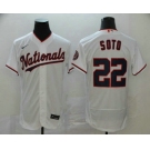 Men's Washington Nationals #22 Juan Soto White Stitched MLB Flex Base Jersey