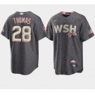 Men's Washington Nationals #28 Lane Thomas 2022 Grey City Connect Cherry Blossom Cool Base Stitched Jersey