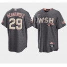 Men's Washington Nationals #29 Yadiel Hernandez 2022 Grey City Connect Cherry Blossom Cool Base Stitched Jersey