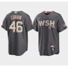 Men's Washington Nationals #46 Patrick Corbin 2022 Grey City Connect Cherry Blossom Cool Base Stitched Jersey