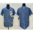 Men's Washington Nationals Blank Blue 2025 City Connect Limited Stitched Baseball Jersey
