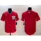 Men's Washington Nationals Blank Red Limited Stitched Baseball Jersey