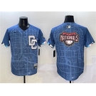 Men's Washington Nationals Team Big Logo Blue 2025 City Connect Limited Stitched Baseball Jersey