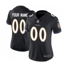 Women's Baltimore Ravens Customized Black Alternate Vapor Untouchable Limited Player Football Jersey