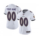 Women's Baltimore Ravens Customized Elite White Football Jersey