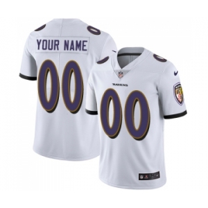 Youth Baltimore Ravens Customized White Vapor Untouchable Limited Player Football Jersey