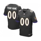 Men's Baltimore Ravens Customized Elite Black Alternate Football Jersey