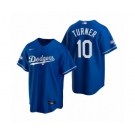 Los Angeles Dodgers #10 Justin Turner Royal 2020 World Series Champions Replica Jersey