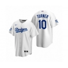 Los Angeles Dodgers #10 Justin Turner White 2020 World Series Champions Replica Jersey