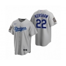 Los Angeles Dodgers #22 Clayton Kershaw Gray 2020 World Series Replica Jersey