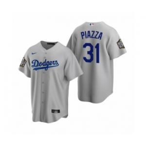 Los Angeles Dodgers #31 Mike Piazza Gray 2020 World Series Replica Jersey