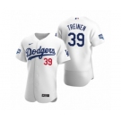 Los Angeles Dodgers #39 Blake Treinen White 2020 World Series Champions Authentic Jersey