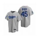 Los Angeles Dodgers #45 Matt Beaty Gray 2020 World Series Champions Replica Jersey