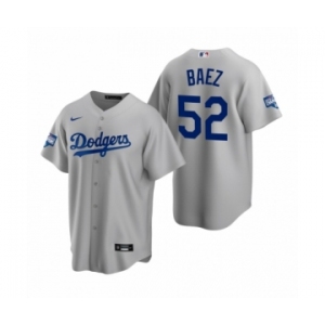 Los Angeles Dodgers #52 Pedro Baez Gray 2020 World Series Champions Replica Jersey