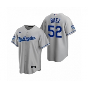 Los Angeles Dodgers #52 Pedro Baez Gray 2020 World Series Champions Replica Jerseys