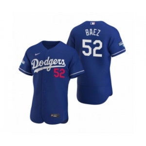 Los Angeles Dodgers #52 Pedro Baez Royal 2020 World Series Champions Authentic Jersey