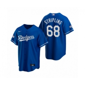 Los Angeles Dodgers #68 Ross Stripling Royal 2020 World Series Champions Replica Jersey