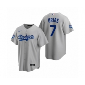 Los Angeles Dodgers #7 Julio Urias Gray 2020 World Series Champions Replica Jersey