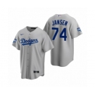 Los Angeles Dodgers #74 Kenley Jansen Gray 2020 World Series Champions Replica Jersey