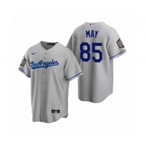 Los Angeles Dodgers #85 Dustin May Gray 2020 World Series Replica Jersey