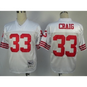 San Francisco 49ers #33 Roger Craig White Throwback Jersey