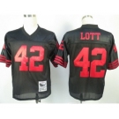 San Francisco 49ers #42 Ronnie Lott Black Throwback Jersey