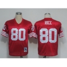 San Francisco 49ers #80 Jerry Rice Red Throwback Jersey