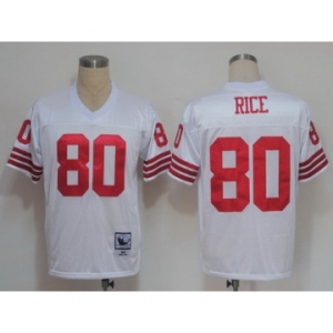 San Francisco 49ers #80 Jerry Rice White Throwback Jersey